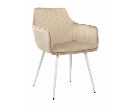 Стул GRATTA велюр мокко, каркас белый | Интернет магазин мебели и декора LifeDekor