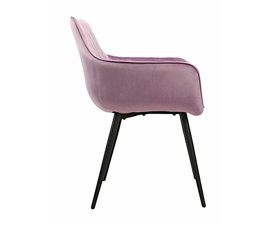 Стул CATALINA велюр сиреневый, каркас черный, изображение 4 | Интернет магазин мебели и декора LifeDekor