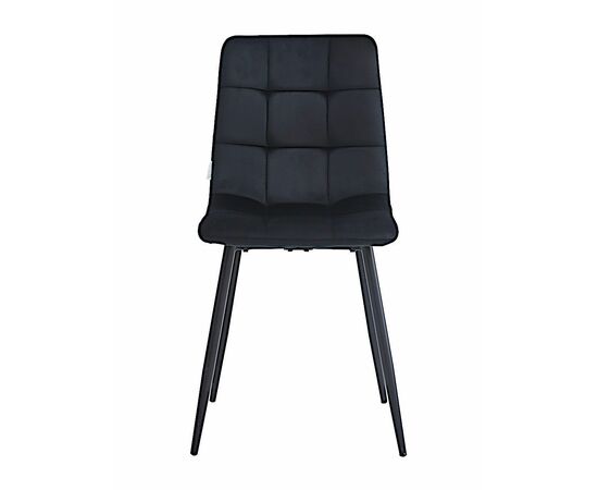 Стул CHILE велюр черный, каркас черный, изображение 2 | Интернет магазин мебели и декора LifeDekor