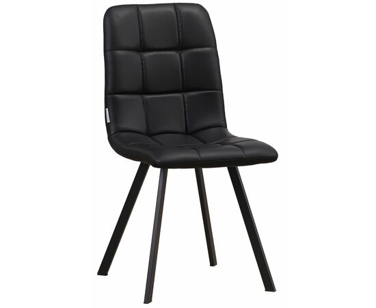 Стул LUCAS экокожа черный, каркас квадрат черный | Интернет магазин мебели и декора LifeDekor