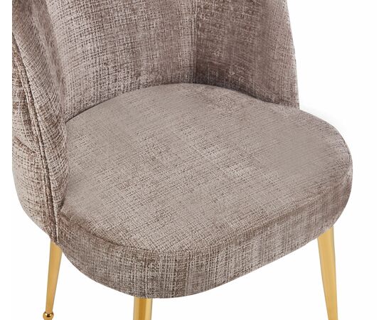 Стул VIENNA коричневый велюр, каркас золото, изображение 2 | Интернет магазин мебели и декора LifeDekor