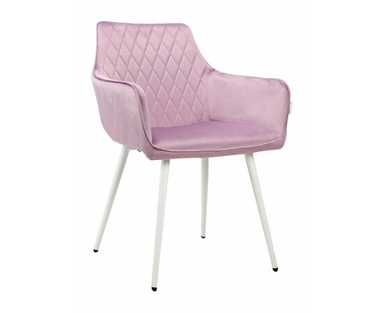Стул CATALINA велюр сиреневый, каркас белый | Интернет магазин мебели и декора LifeDekor
