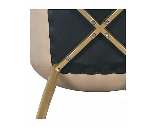 Стул RICHARD велюр бежевый, каркас белый, изображение 4 | Интернет магазин мебели и декора LifeDekor