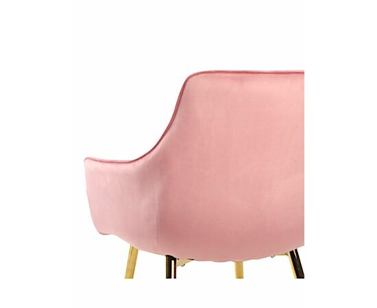 Стул CATALINA велюр розовый, каркас золото, изображение 6 | Интернет магазин мебели и декора LifeDekor