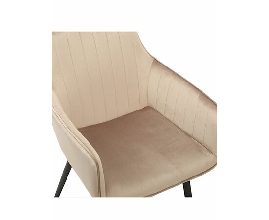 Стул GRATTA велюр мокко, каркас черный, изображение 2 | Интернет магазин мебели и декора LifeDekor