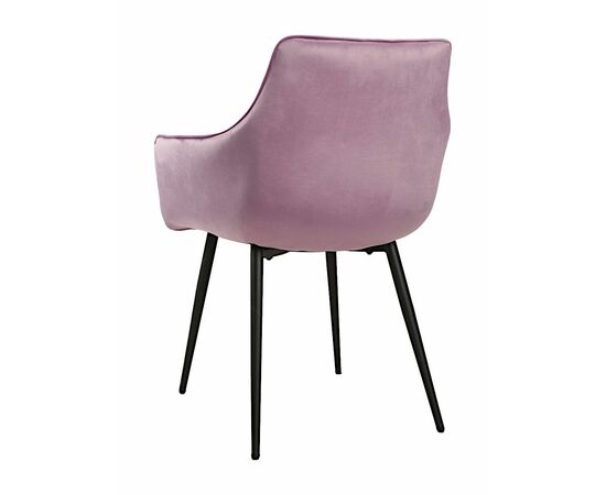 Стул CATALINA велюр сиреневый, каркас черный, изображение 5 | Интернет магазин мебели и декора LifeDekor