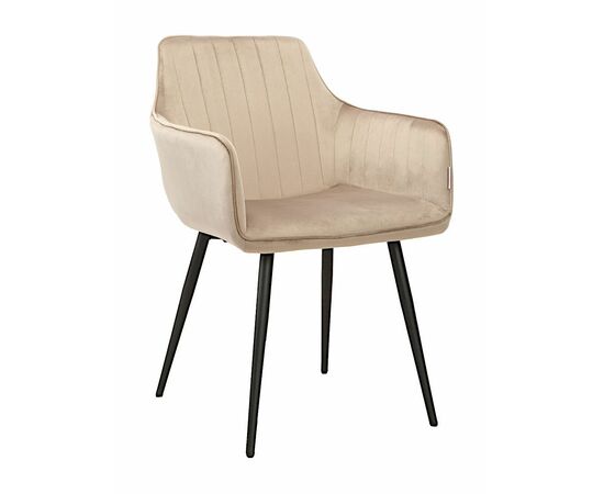 Стул GRATTA велюр мокко, каркас черный | Интернет магазин мебели и декора LifeDekor