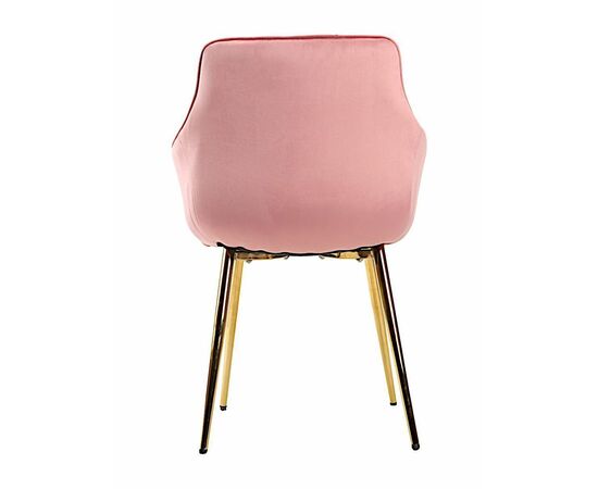 Стул CATALINA велюр розовый, каркас золото, изображение 7 | Интернет магазин мебели и декора LifeDekor
