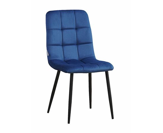 Стул LUCAS велюр сапфир, каркас круглый черный | Интернет магазин мебели и декора LifeDekor