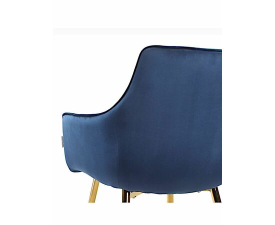 Стул CATALINA велюр синий, каркас золото, изображение 6 | Интернет магазин мебели и декора LifeDekor