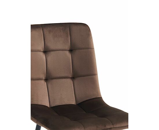 Стул CHILE велюр шоколад, каркас черный, изображение 5 | Интернет магазин мебели и декора LifeDekor