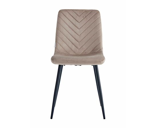 Стул BIANCA велюр мокко, каркас черный, изображение 2 | Интернет магазин мебели и декора LifeDekor