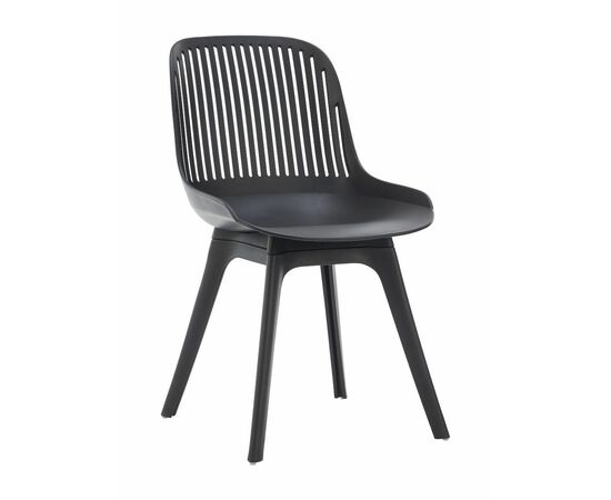 Стул пластиковый GRACE черный / ноги черные | Интернет магазин мебели и декора LifeDekor