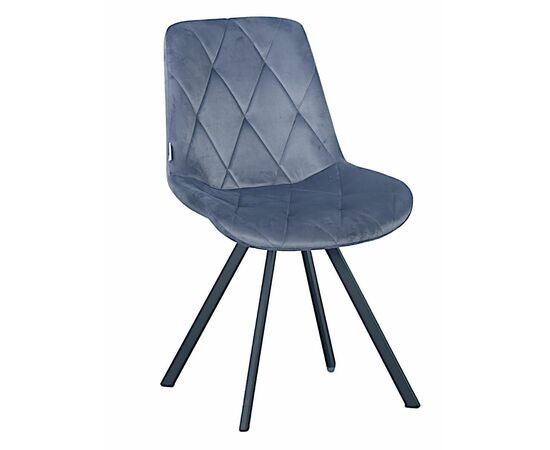 Стул GUSTAF 360 велюр серый, каркас черный | Интернет магазин мебели и декора LifeDekor