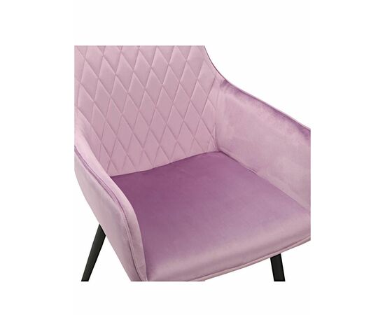 Стул CATALINA велюр сиреневый, каркас черный, изображение 2 | Интернет магазин мебели и декора LifeDekor