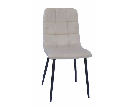 Стул LUCAS велюр пудрово-розовый, каркас круглый черный | Интернет магазин мебели и декора LifeDekor