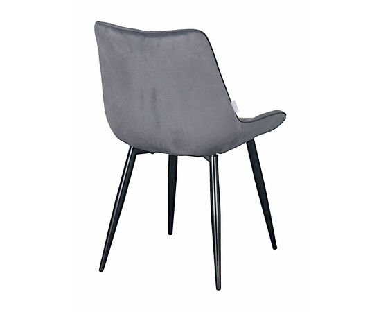 Стул RICHARD велюр темно-серый, каркас черный, изображение 4 | Интернет магазин мебели и декора LifeDekor