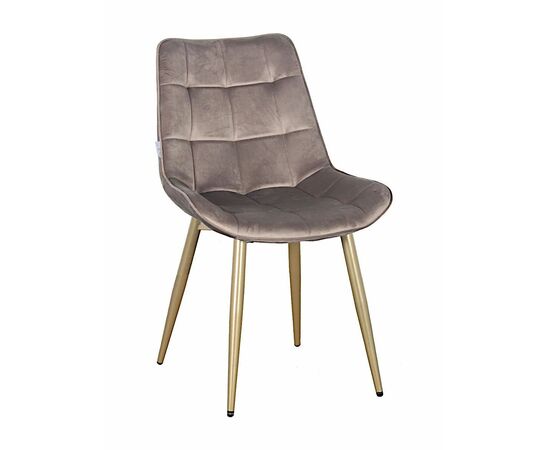 Стул RICHARD велюр мокко, каркас шампань | Интернет магазин мебели и декора LifeDekor