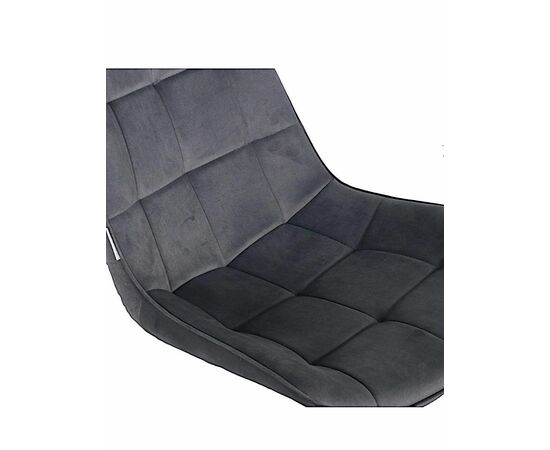 Стул RICHARD велюр темно-серый, каркас черный, изображение 2 | Интернет магазин мебели и декора LifeDekor