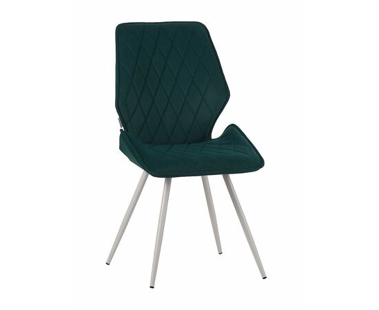 Стул OSTIN велюр изумруд, каркас круглый белый | Интернет магазин мебели и декора LifeDekor