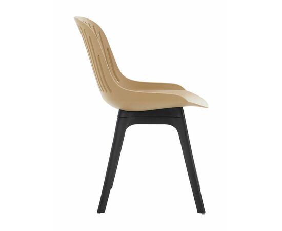 Стул пластиковый GRACE бежевый / ноги черные, изображение 6 | Интернет магазин мебели и декора LifeDekor