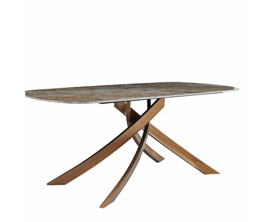 Стол керамический SANTANA Senafe 180/90*76, каркас античная бронза, изображение 5 | Интернет магазин мебели и декора LifeDekor