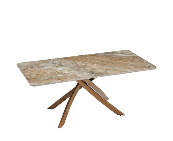 Журнальный столик SENAFE керамика 110*55*45, каркас бронза | Интернет магазин мебели и декора LifeDekor