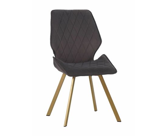 Стул OSTIN велюр серый, каркас квадрат шампань | Интернет магазин мебели и декора LifeDekor