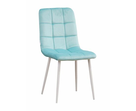 Стул LUCAS велюр тиффани, каркас круглый белый | Интернет магазин мебели и декора LifeDekor