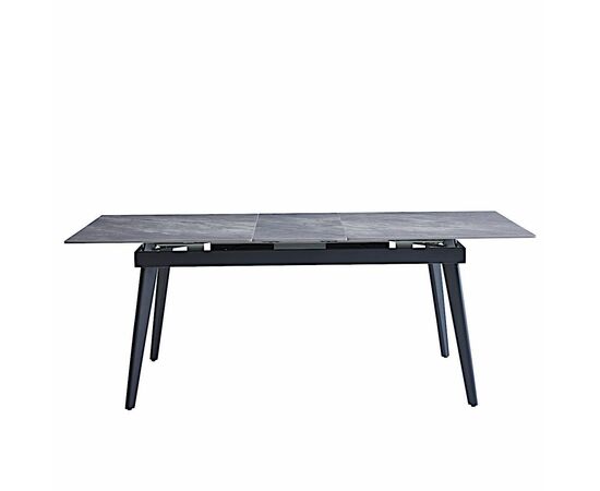 Стол керамический SEVILLE Rebecca grey 160-200*90, каркас черный, изображение 2 | Интернет магазин мебели и декора LifeDekor