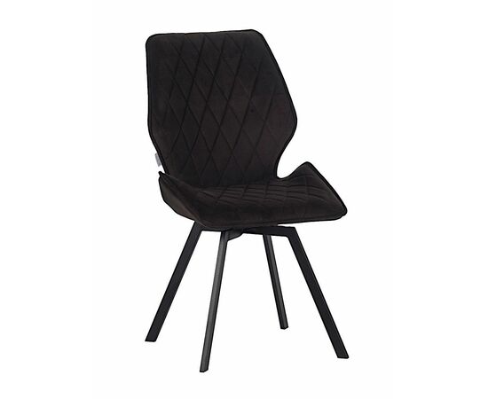 Стул OSTIN велюр черный, каркас квадрат черный | Интернет магазин мебели и декора LifeDekor