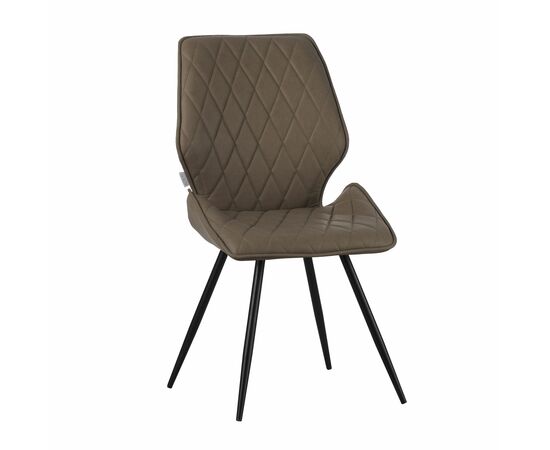 Стул OSTIN велюр кремовый, каркас круглый черный, изображение 3 | Интернет магазин мебели и декора LifeDekor