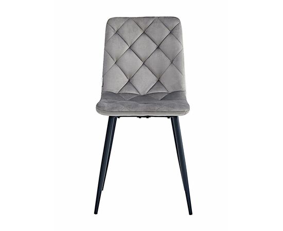 Стул LAZARE велюр антрацит, каркас черный, изображение 2 | Интернет магазин мебели и декора LifeDekor