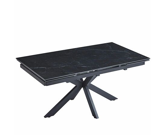 Стол керамический VENECJA Shashi black 160-240*90, каркас черный, изображение 5 | Интернет магазин мебели и декора LifeDekor