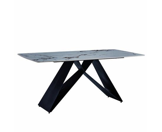 Стол керамический PLATON Patek Philippe 180*90*76, каркас черный | Интернет магазин мебели и декора LifeDekor