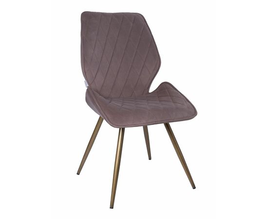 Стул OSTIN 180 велюр мокко, каркас круглый бронза | Интернет магазин мебели и декора LifeDekor