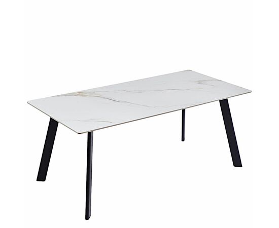 Стол керамический MISTRAL Kass gold 180*90*75, каркас черный, изображение 2 | Интернет магазин мебели и декора LifeDekor