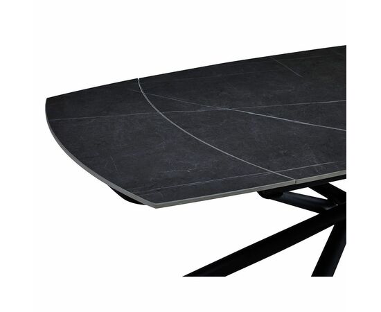 Стол керамический TORNADO Armani grey 120-180*85, каркас черный, изображение 8 | Интернет магазин мебели и декора LifeDekor