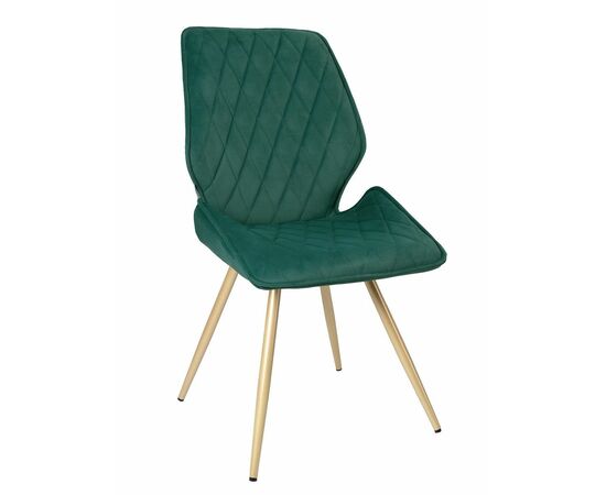 Стул OSTIN 360 велюр изумруд, каркас круглый шампань | Интернет магазин мебели и декора LifeDekor