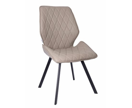 Стул OSTIN 360 экокожа бежевый, каркас квадрат черный | Интернет магазин мебели и декора LifeDekor