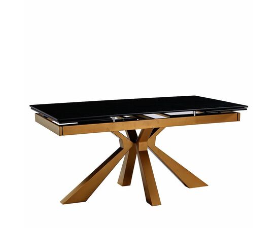 Стол керамический siena Vic Dark grey 160-240*90, каркас шампань, изображение 3 | Интернет магазин мебели и декора LifeDekor