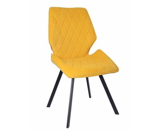 Стул OSTIN 360 велюр янтарный, каркас квадрат черный | Интернет магазин мебели и декора LifeDekor