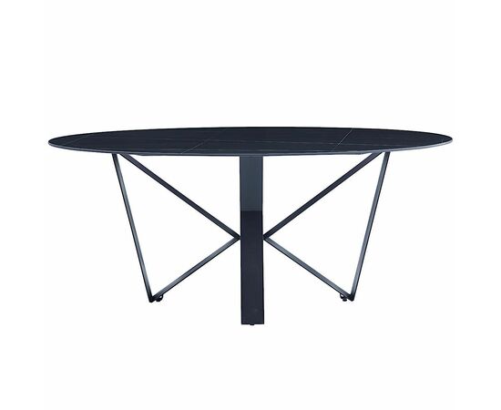 Стол керамический COSMO Lauren black gold 180*90*75, каркас черный, изображение 7 | Интернет магазин мебели и декора LifeDekor