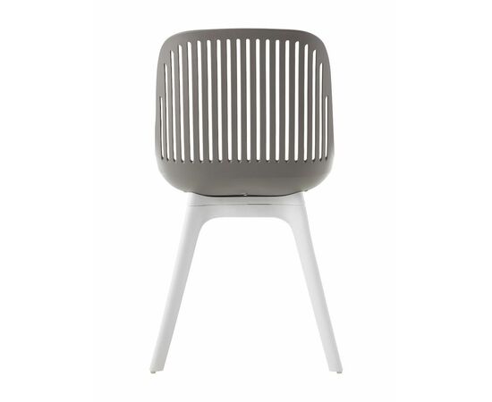 Стул пластиковый GRACE SOFT серый / ноги белые, изображение 6 | Интернет магазин мебели и декора LifeDekor