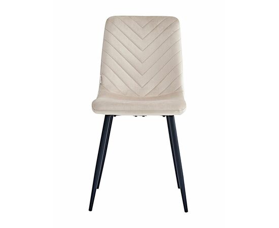 Стул BIANCA велюр бежевый, каркас черный, изображение 2 | Интернет магазин мебели и декора LifeDekor