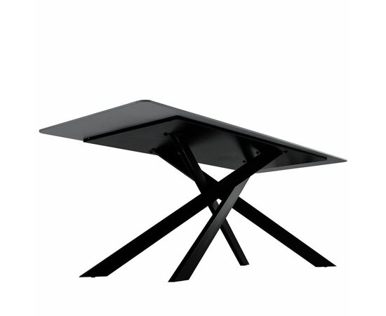 Стол керамический MERLIN Austrilia sand black 200*80*76, каркас черный, изображение 8 | Интернет магазин мебели и декора LifeDekor