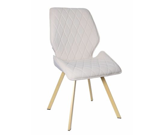 Стул OSTIN велюр ванильный, каркас квадрат шампань | Интернет магазин мебели и декора LifeDekor