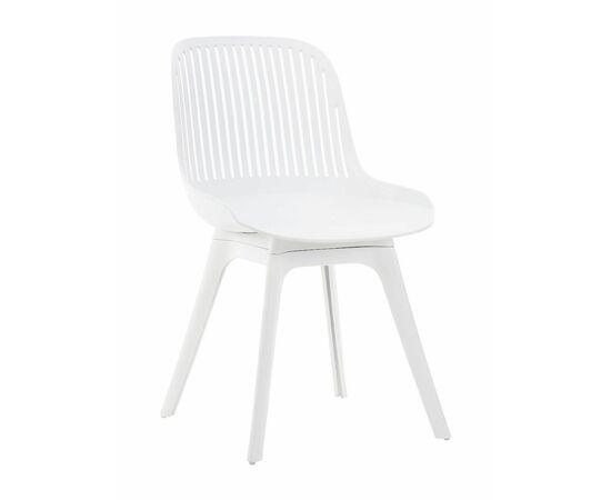Стул пластиковый GRACE белый / ноги белые | Интернет магазин мебели и декора LifeDekor