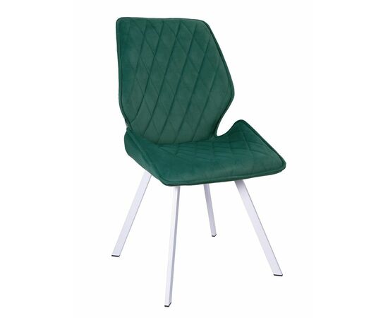 Стул OSTIN велюр изумруд, каркас квадрат белый | Интернет магазин мебели и декора LifeDekor