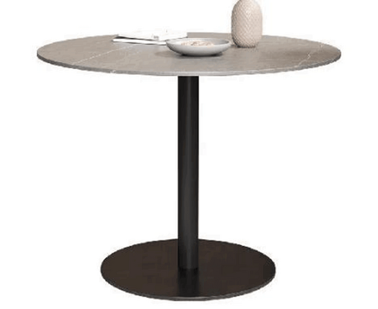 Стол керамический ARIEL-2K SQT-2K антрацит D90, каркас черный, изображение 2 | Интернет магазин мебели и декора LifeDekor